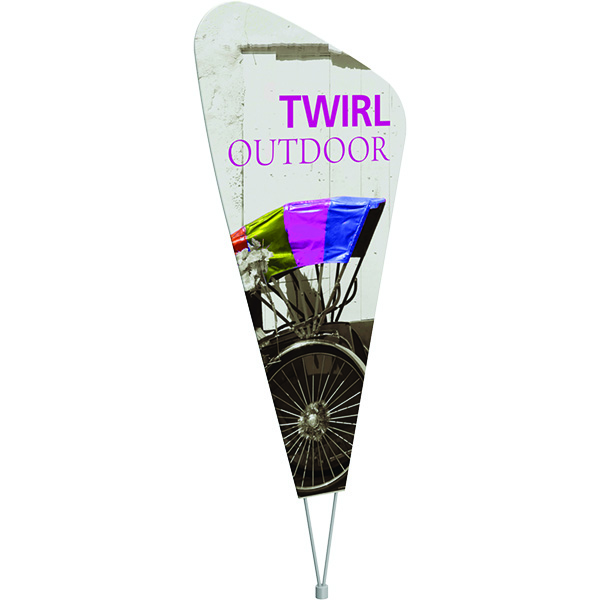Twirl Outdoor Fiber Pole Spinning Sign