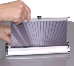 Breeze retractable graphic display for tabletops