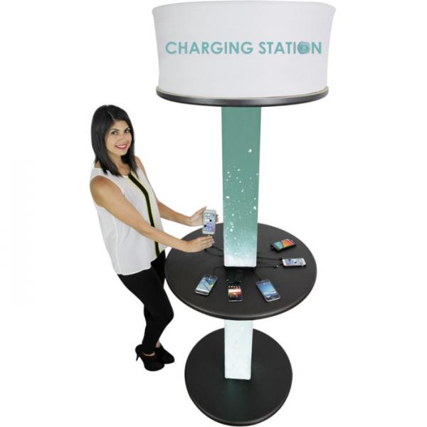 Orbus Formulate Charging Tower includes 16 charging tips, custom dye-sub printing with backlighting