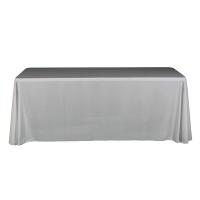 3 Sided unprinted table cloth in 50 twill fabric color options