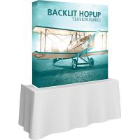 2X2 Hop Up Back lighted Fabric Tabletop Display Graphics