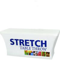 Orbus 6ft stretch table throw comes with full color dye-sub graphics