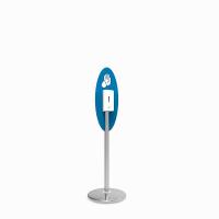 Trappa Freestanding Sanitizing Stand with Oval Printed Graphic