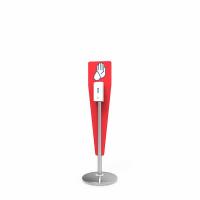 Trappa Freestanding Sanitizing Stand with Rectangle Printed Graphic