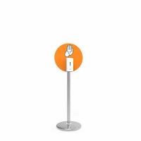 Trappa Freestanding Sanitizing Stand with Round Graphic